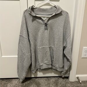 Aerie grey half zip